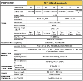 Indoor Floor Standing Display - Digital Signage 32–86"